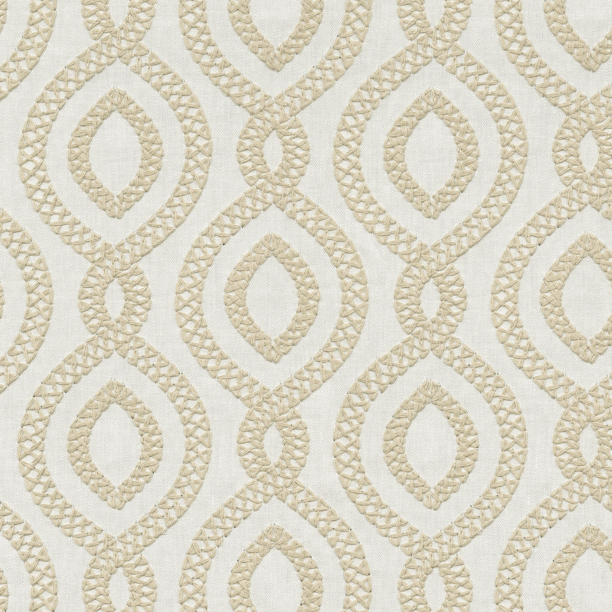P/K Lifestyles Pavilion Embroidery - Dune 471280 Fabric Swatch