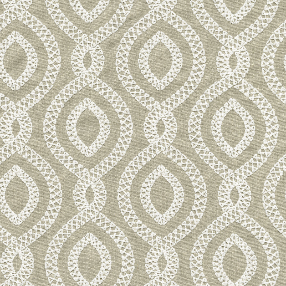 P/K Lifestyles Pavilion Embroidery - Linen 471285 Fabric Swatch