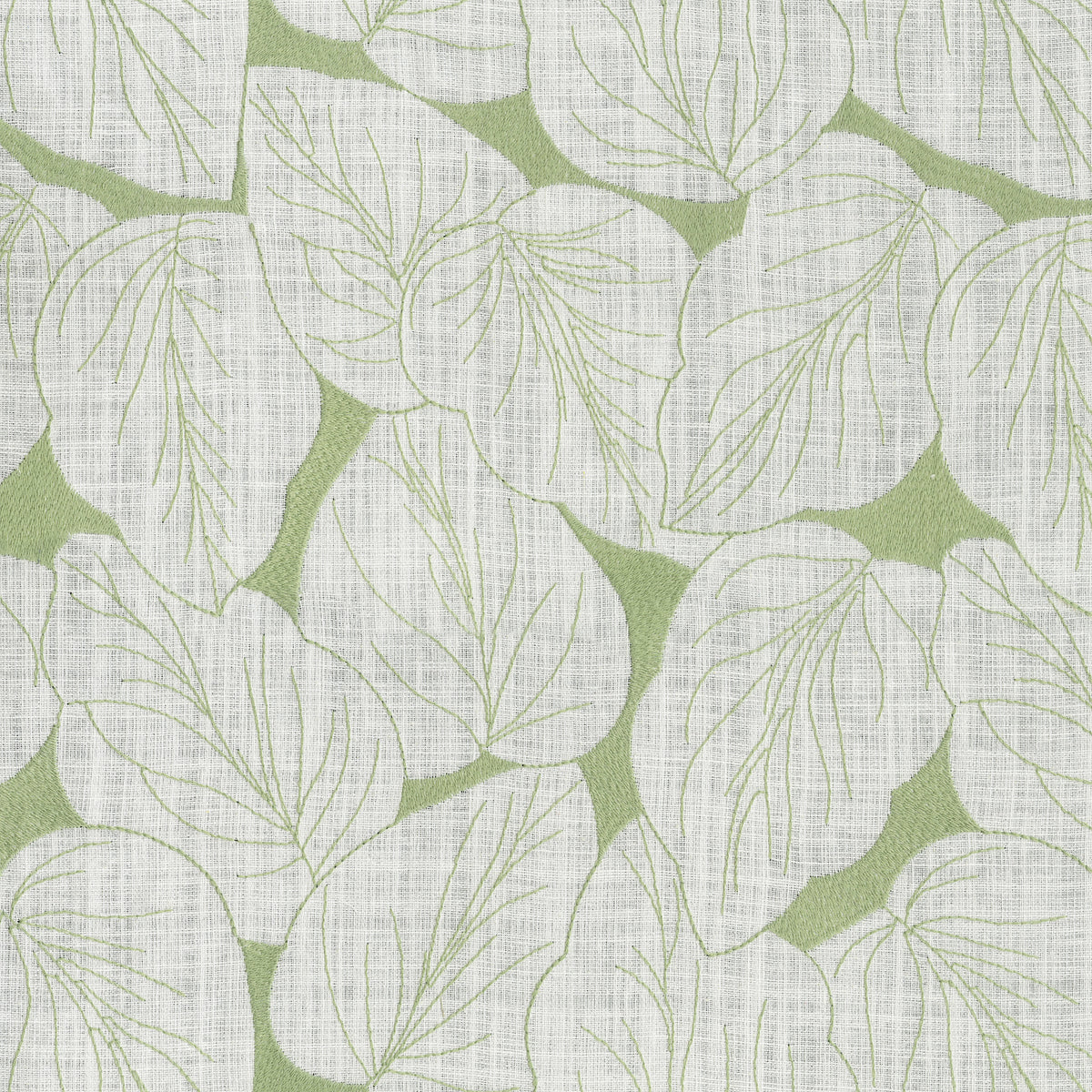 P/K Lifestyles Philodendron Embroidery - Celery 412581 Upholstery Fabric