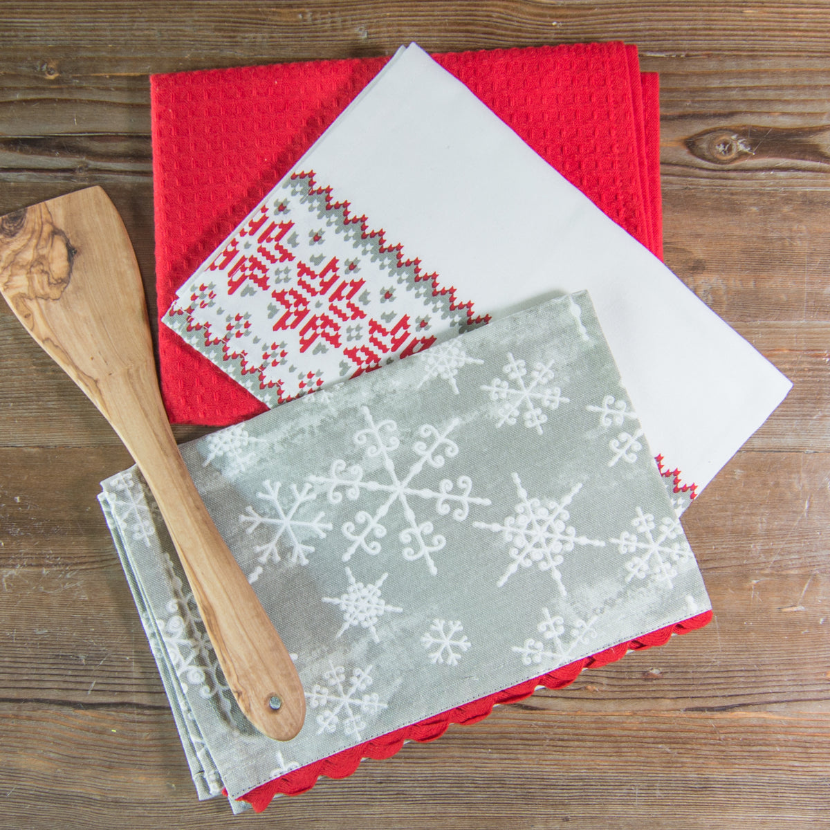 Seasonal Towel Set of 3 - Winter Snowflakes