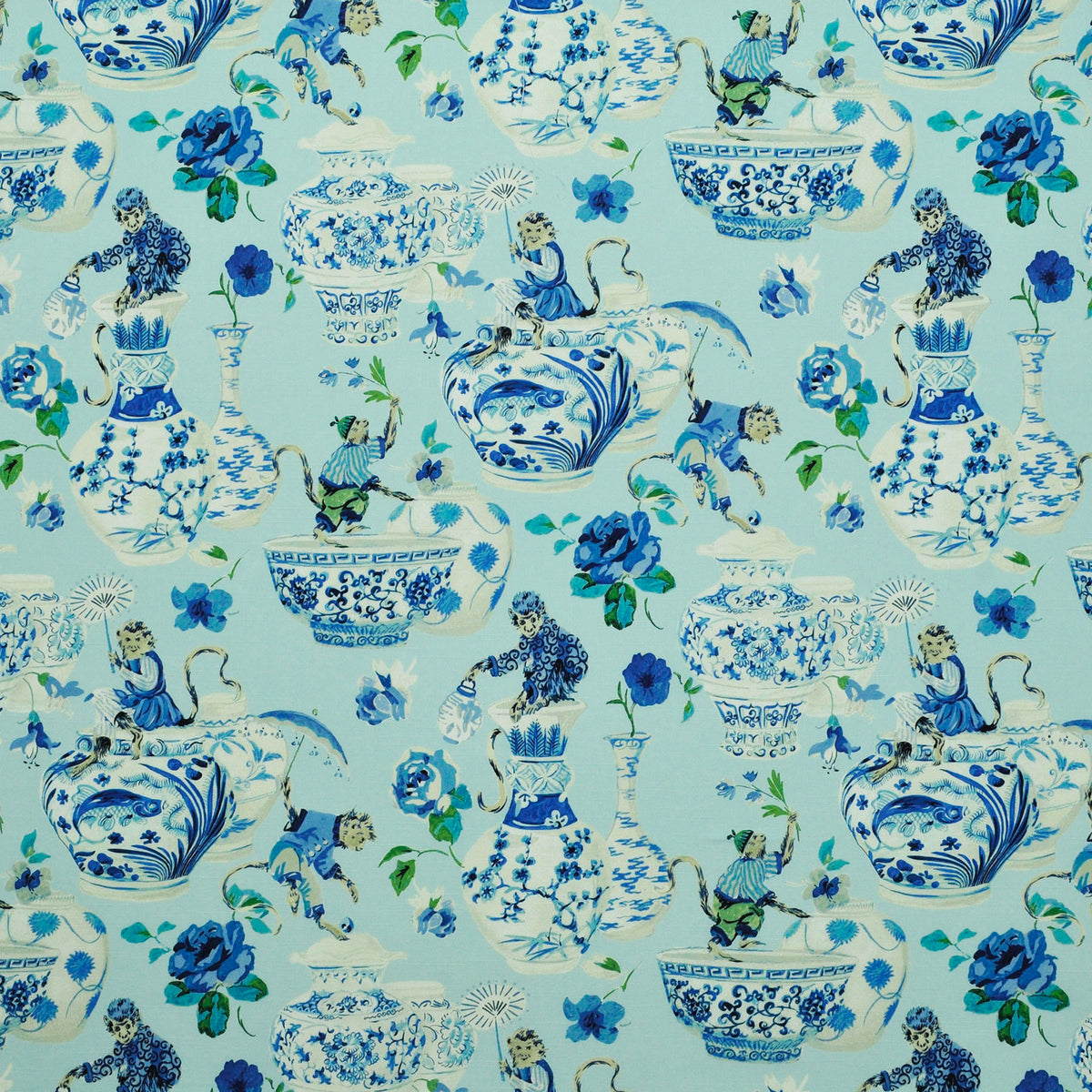 P/K Lifestyles Social Season - Delft 473140 Upholstery Fabric