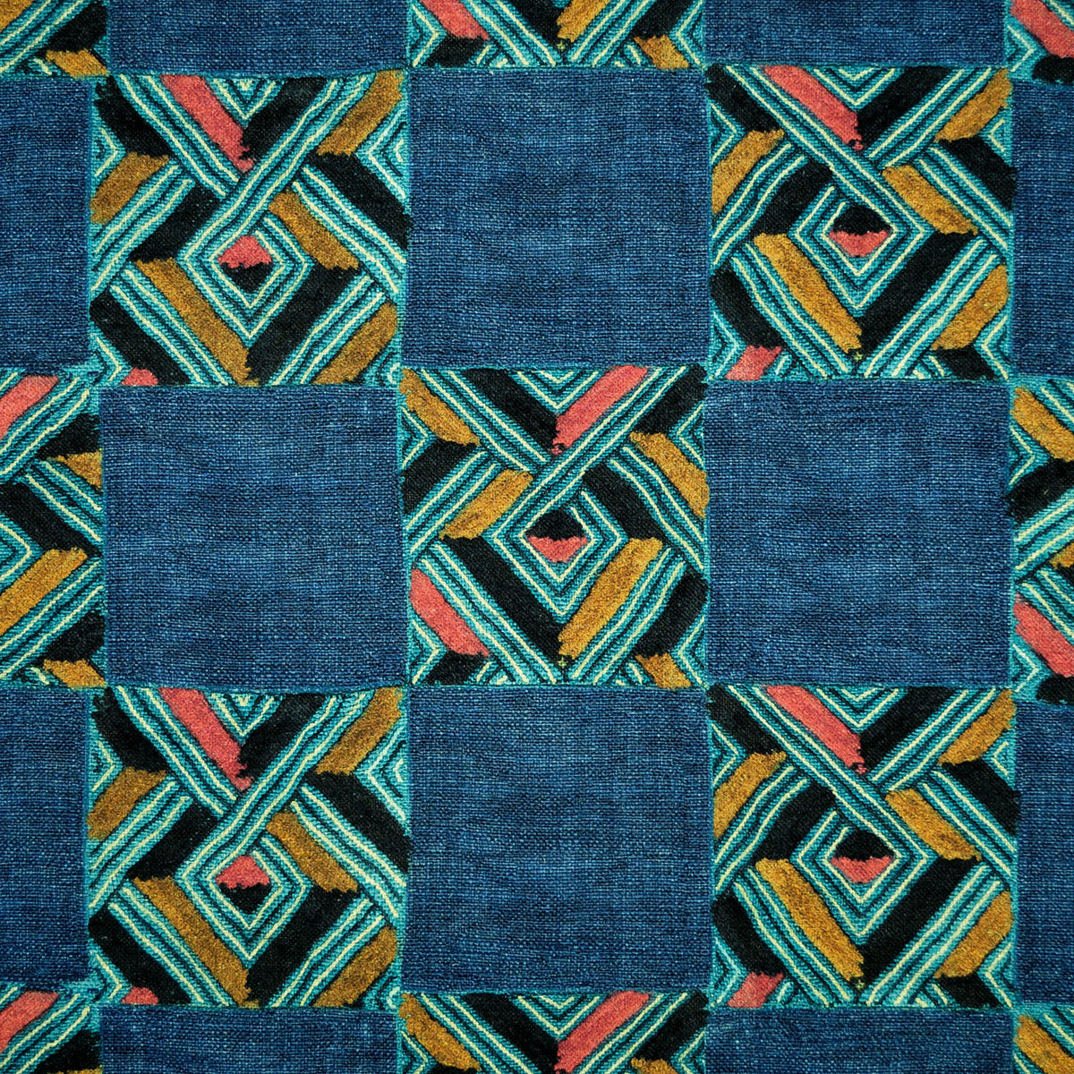 P/K Lifestyles Spirit Quilt - Ink 480982 Upholstery Fabric
