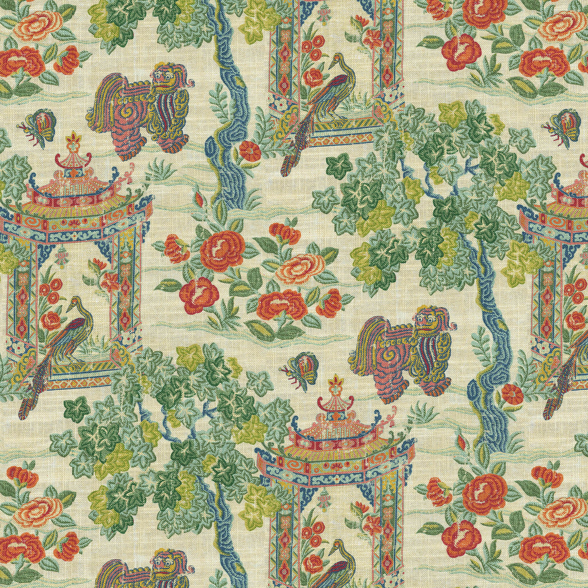 P/K Lifestyles Utopian Garden - Bloom 471762 Upholstery Fabric