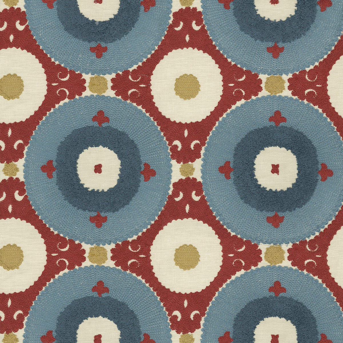 P/K Lifestyles Uzbek Embroidery - Jewel 470531 Fabric Swatch