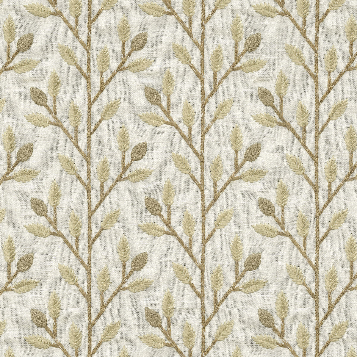 P/K Lifestyles Wheat Field Embroidery - Flax 471571 Fabric Swatch