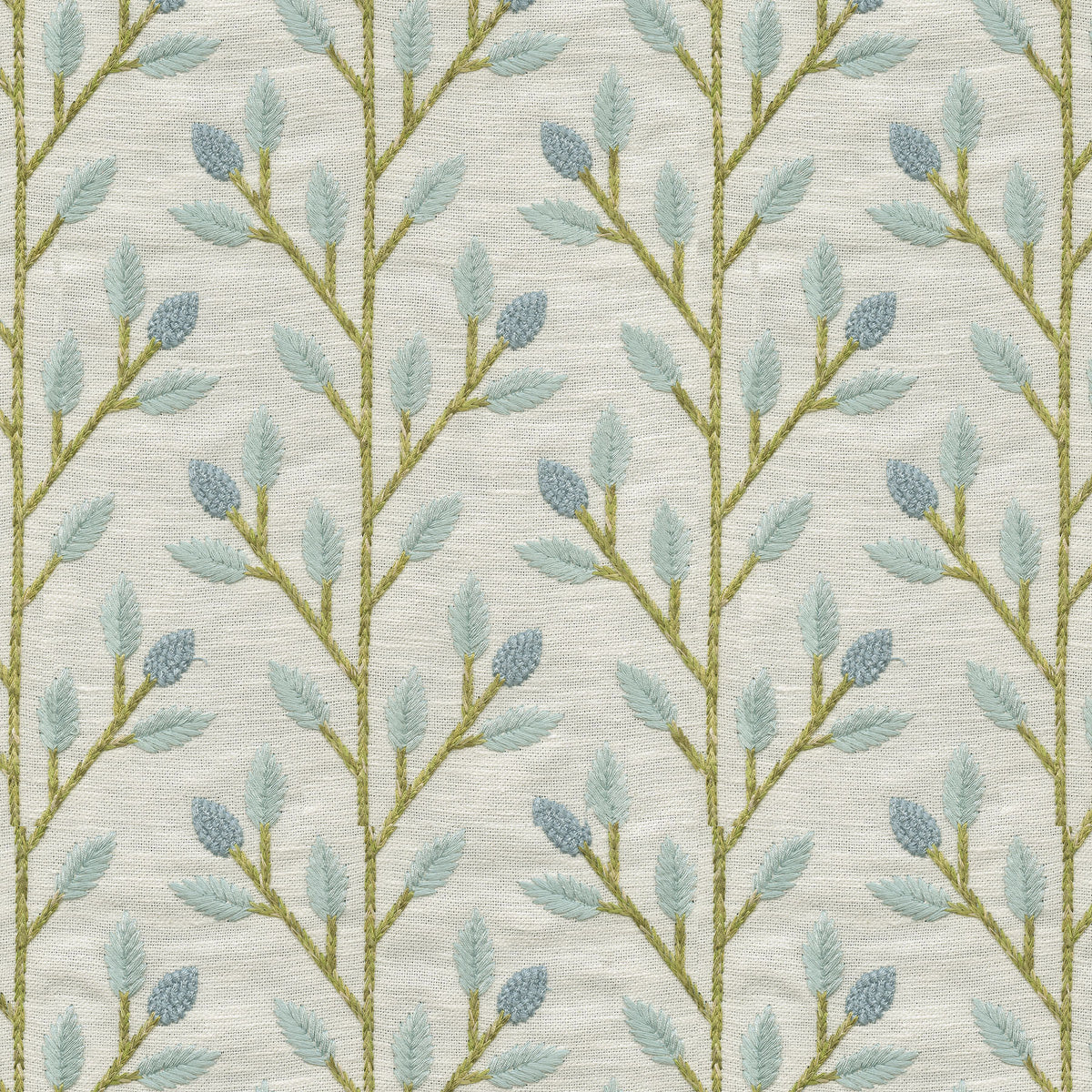 P/K Lifestyles Wheat Field Embroidery - Sky 471572 Upholstery Fabric