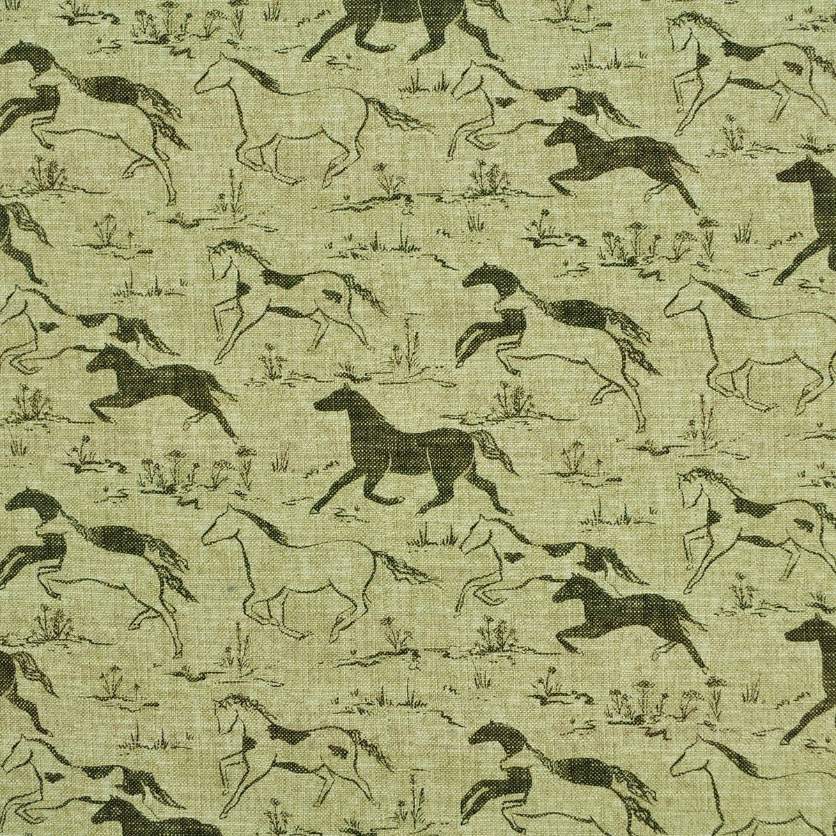 P/K Lifestyles Wild Horses - Earth 140170 Upholstery Fabric