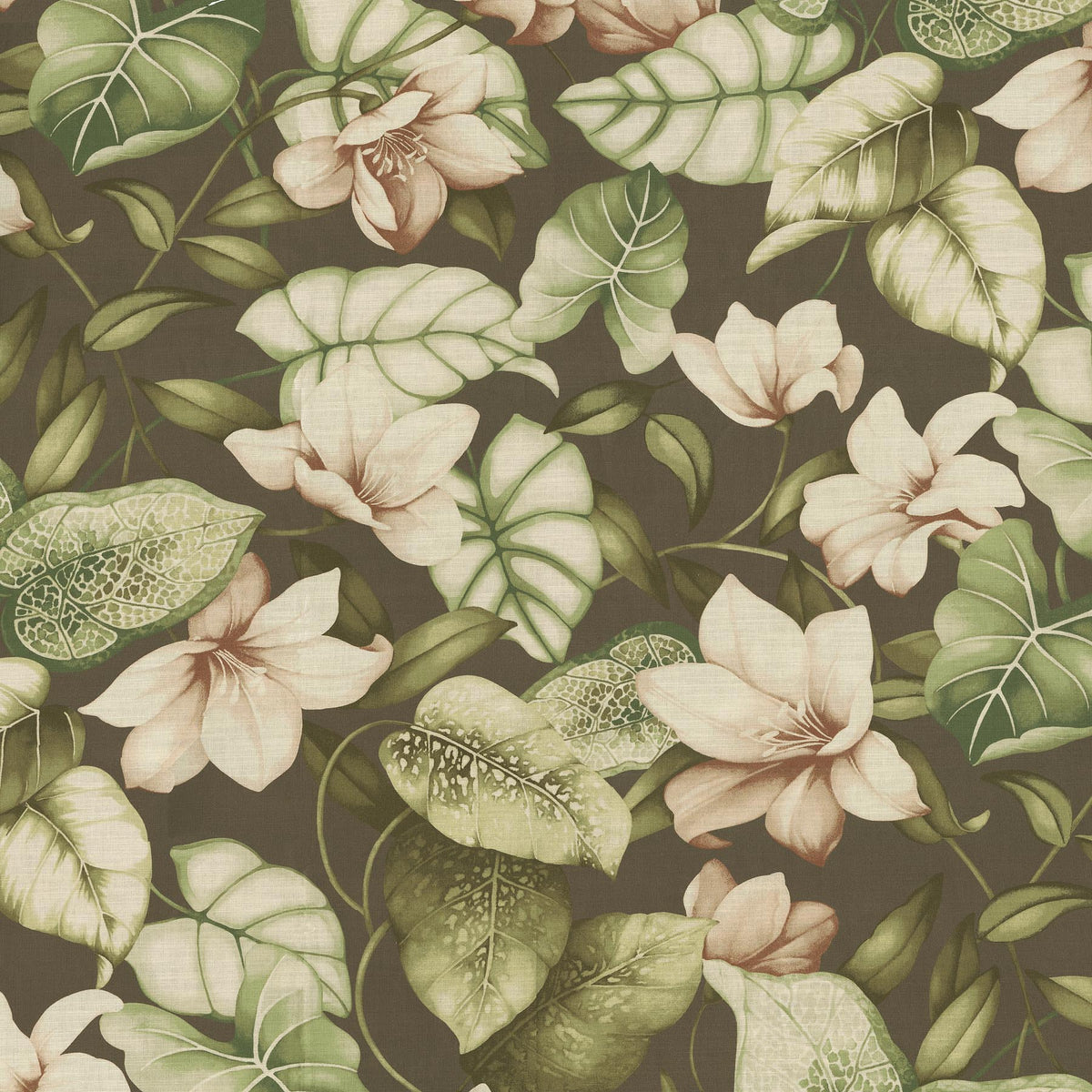 Tommy Bahama Home Windemere Garden - Mocha 880201 Fabric Swatch