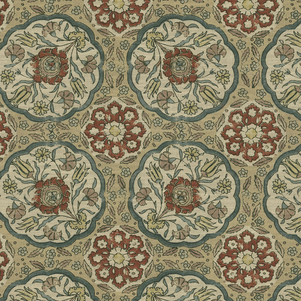 P/K Lifestyles Worlds Away - Vintage 472670 Fabric Swatch