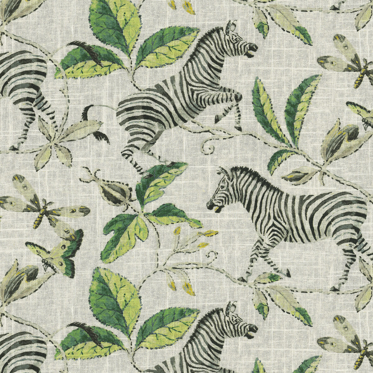 Harrison Howard Zebra's Garden - Domino 150191 Fabric Swatch
