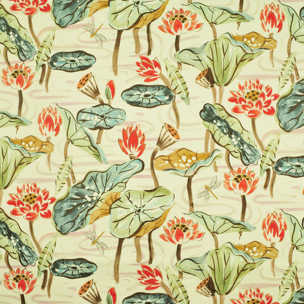 P/K Lifestyles Zen Lotus -  Nile 481221 Fabric Swatch