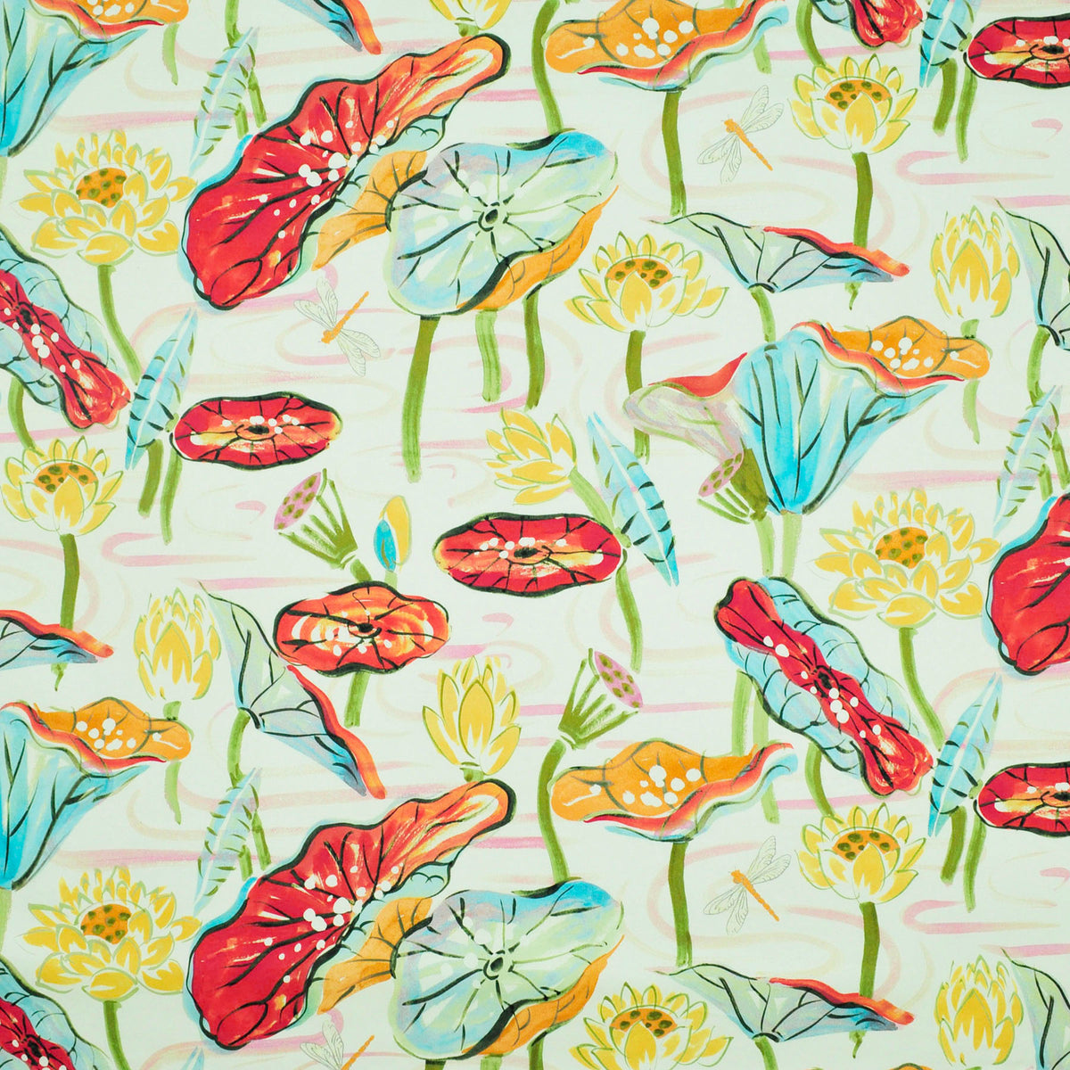 P/K Lifestyles Zen Lotus -  Crayon 481220 Fabric Swatch