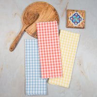 Tea Towel - Dunroven House Small Check on White
