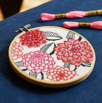 DMC Dahlias Embroidery Kit