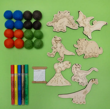 Wooden Garland Craft Kit - Dinosaurs