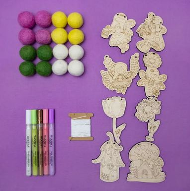 Wooden Garland Craft Kit - Fairy Garden