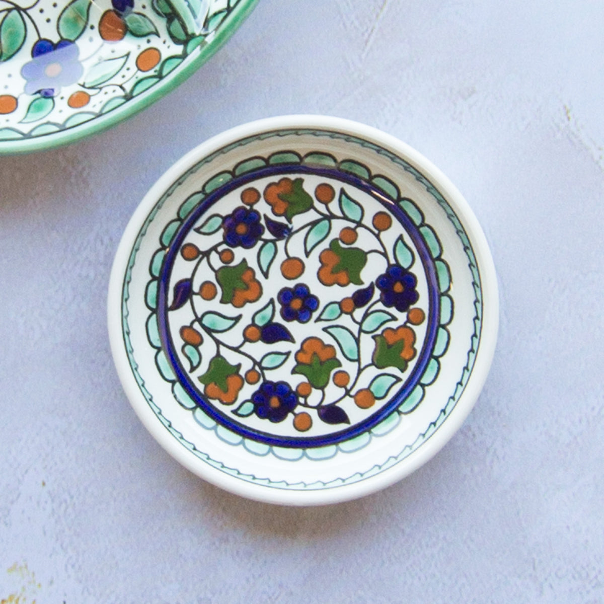 Hand-Painted Folklore Small Dish