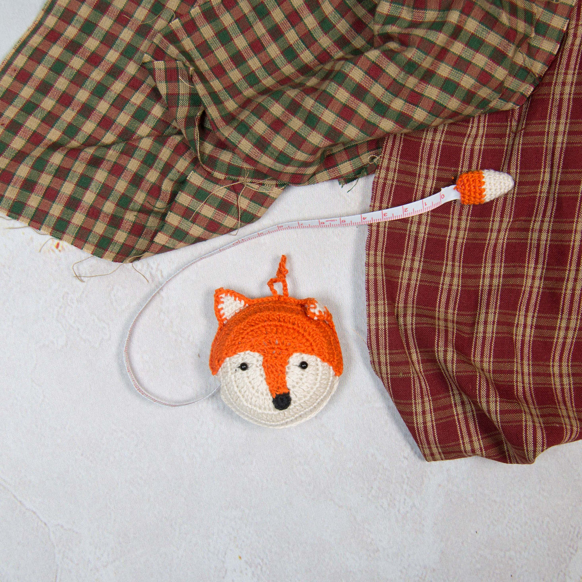 Handmade Crochet Fox Measuring Tape