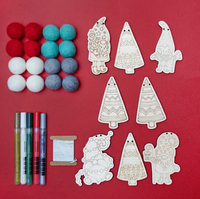 Wooden Garland Craft Kit - Christmas Gnomes