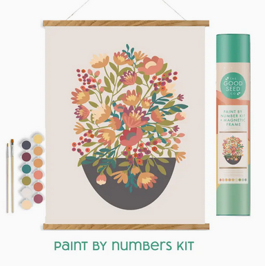 The Good Seed Paint by Numbers Kit - Flowers