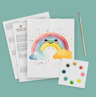 Breathe People Kid's Watercolor Kit - Happy Rainbow