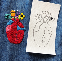 Embroidery Pattern Transfers - Hearts and Hands