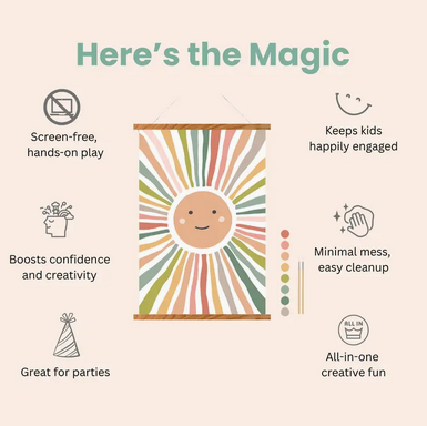 Breathe People Kid's Paint by Numbers Kit - Smiley Sun