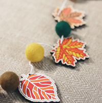 Wooden Garland Craft Kit - Fall Leaves