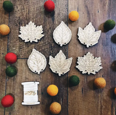 Wooden Garland Craft Kit - Fall Leaves