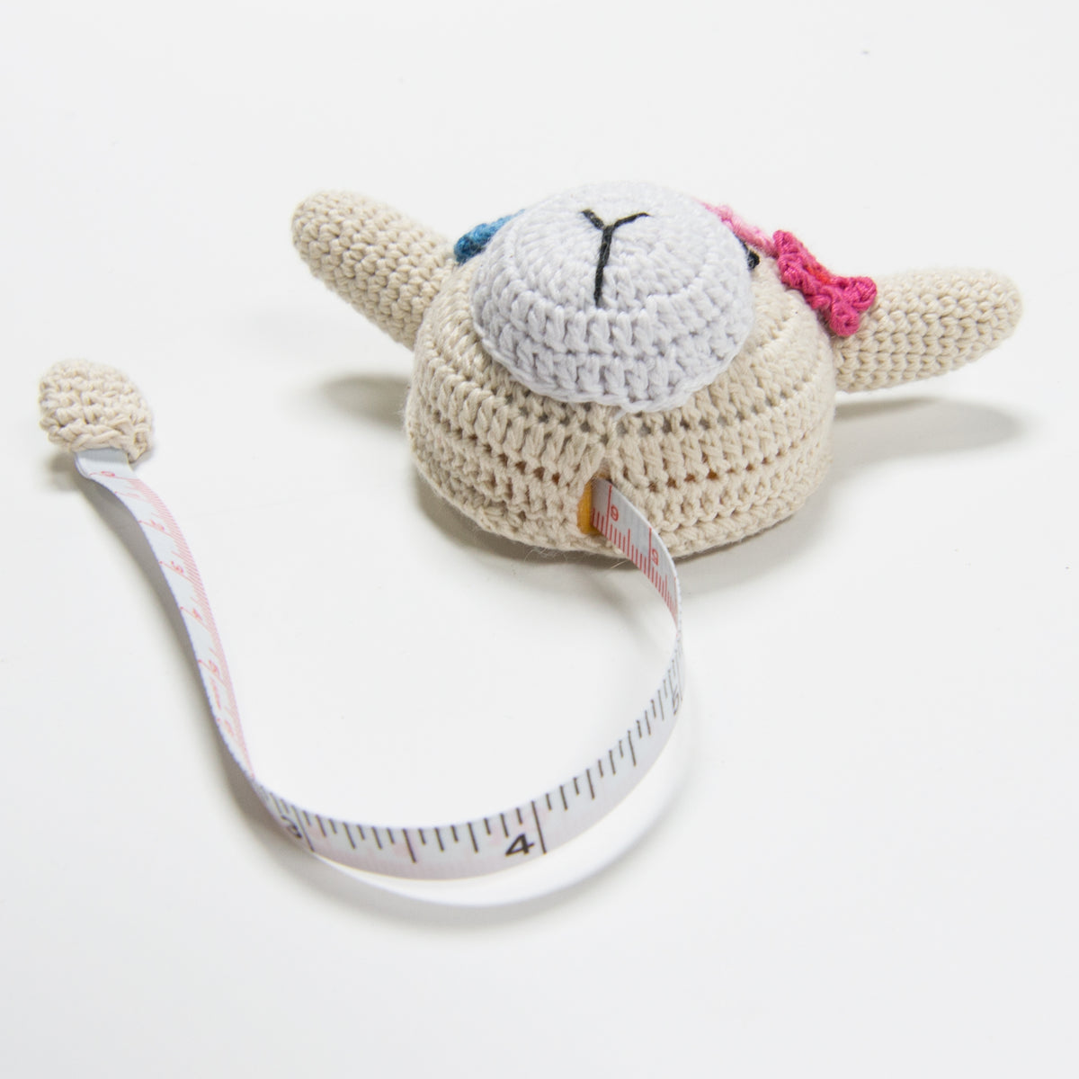 Handmade Crochet Llama Measuring Tape