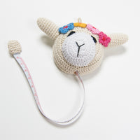 Handmade Crochet Llama Measuring Tape