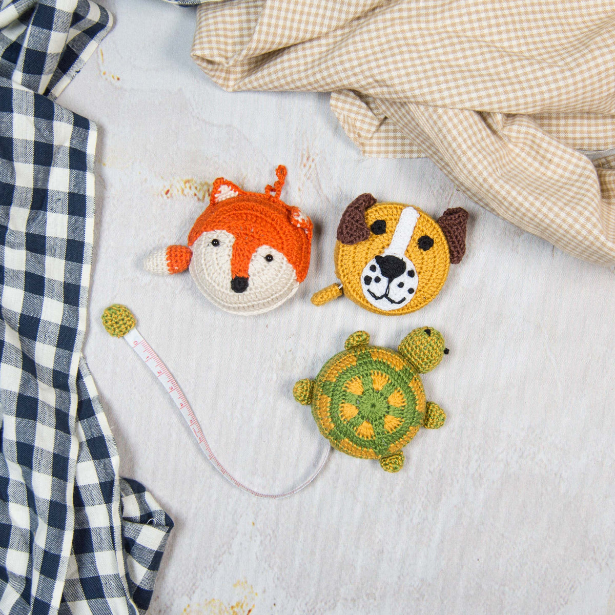 Handmade Crochet Turtle Measuring Tape
