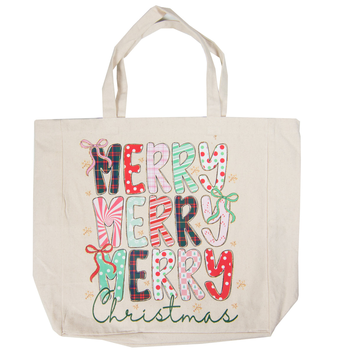 Tote Bag - Merry Christmas Mint