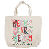 Tote Bag - Merry Christmas Mint
