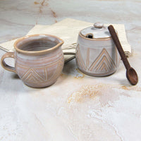 Artisan Crafted Mountain Peaks Cream and Sugar Set
