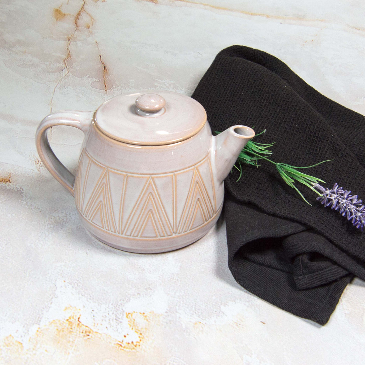 Artisan Crafted Mountain Peaks Tea Pot