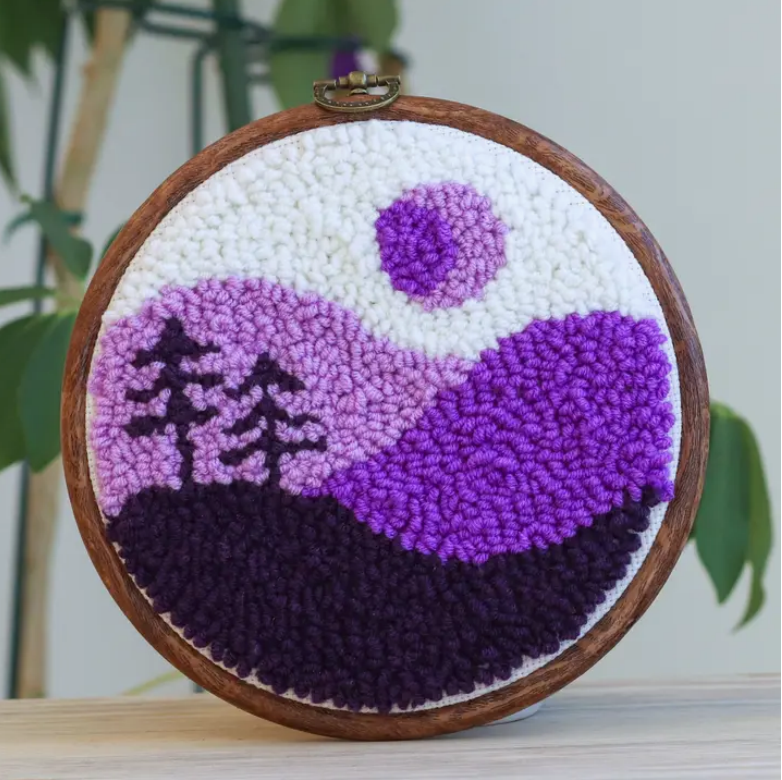 Punch Needle Kit - Purple Piedmont