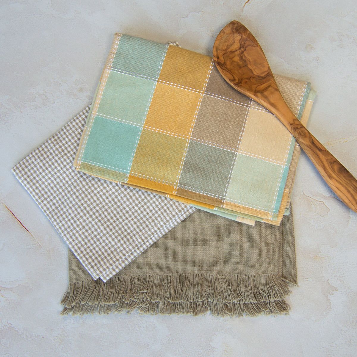 Seasonal Towel Set of 3 - Fall Color Block