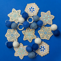 Wooden Garland Craft Kit - Snowflakes