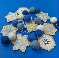 Wooden Garland Craft Kit - Snowflakes