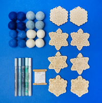 Wooden Garland Craft Kit - Snowflakes