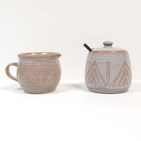 Artisan Crafted Mountain Peaks Cream and Sugar Set