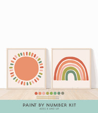 Breathe People Kid's Paint by Numbers Kit - Sun & Moon