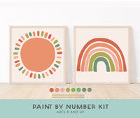 Breathe People Kid's Paint by Numbers Kit - Sun & Moon