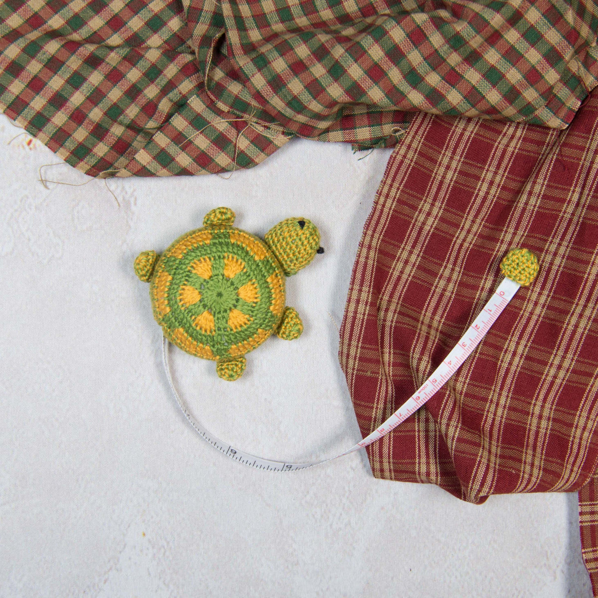 Handmade Crochet Turtle Measuring Tape