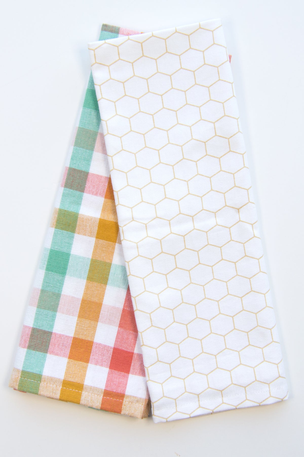 Spring Seasonal Towel Set of 2 - Honey and Plaid
