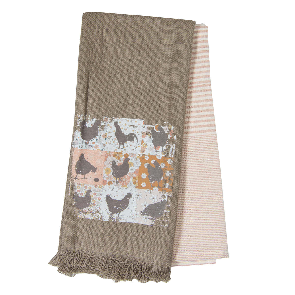 Tea Towel Set of 2 - Chicken Squares