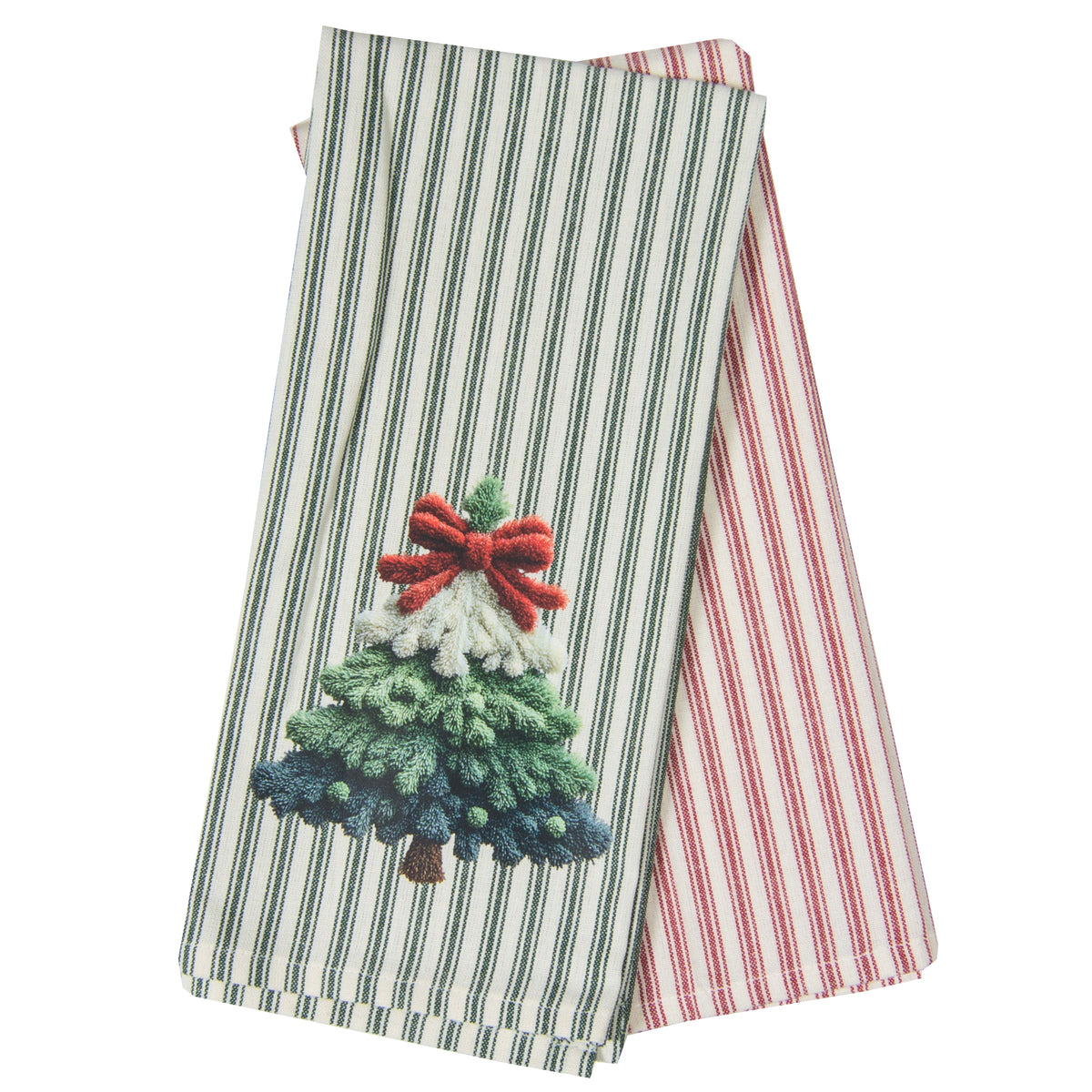 Tea Towel Set of 2 - Faux Yarn Tree