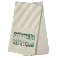 Tea Towel Set of 2 - Plants and Coffee