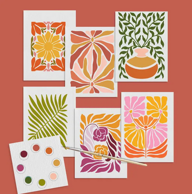 Breathe People Watercolor Postcards Kit - Abstract Bontanicals